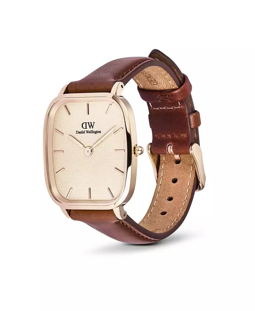 Daniel Wellington Men's Analog Brown Leather Watch, 32mm 2