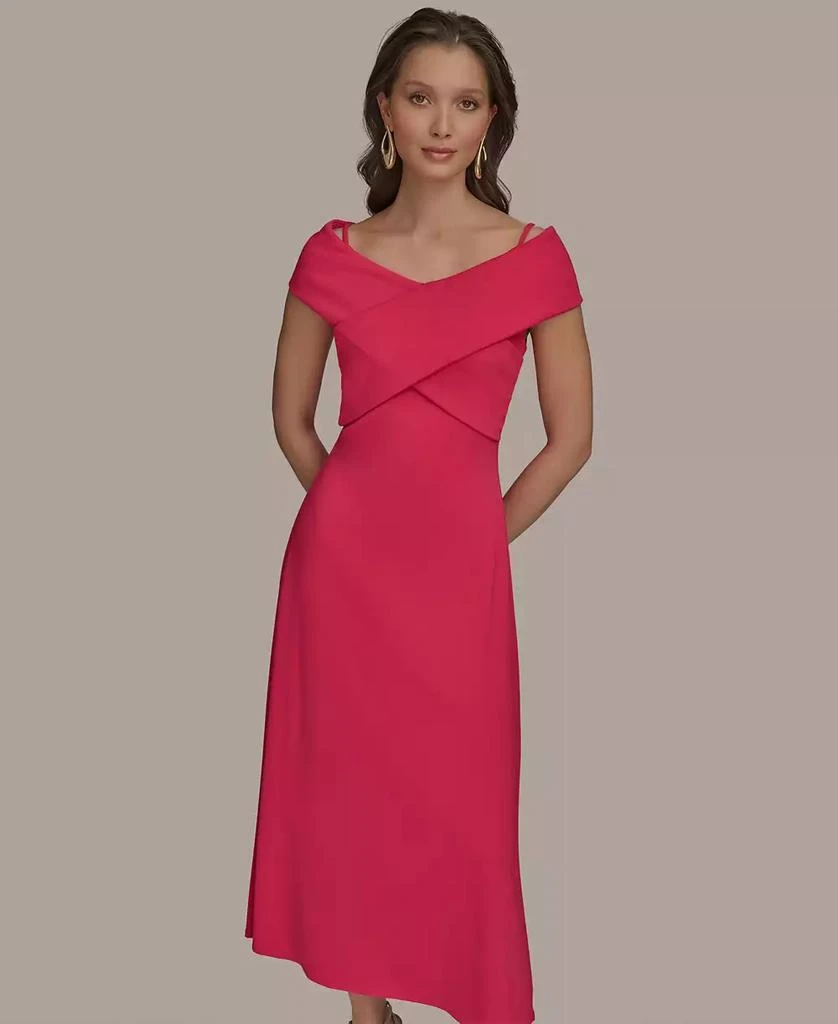 Donna Karan Women's Criss-Cross Off-Shoulder Dress 6