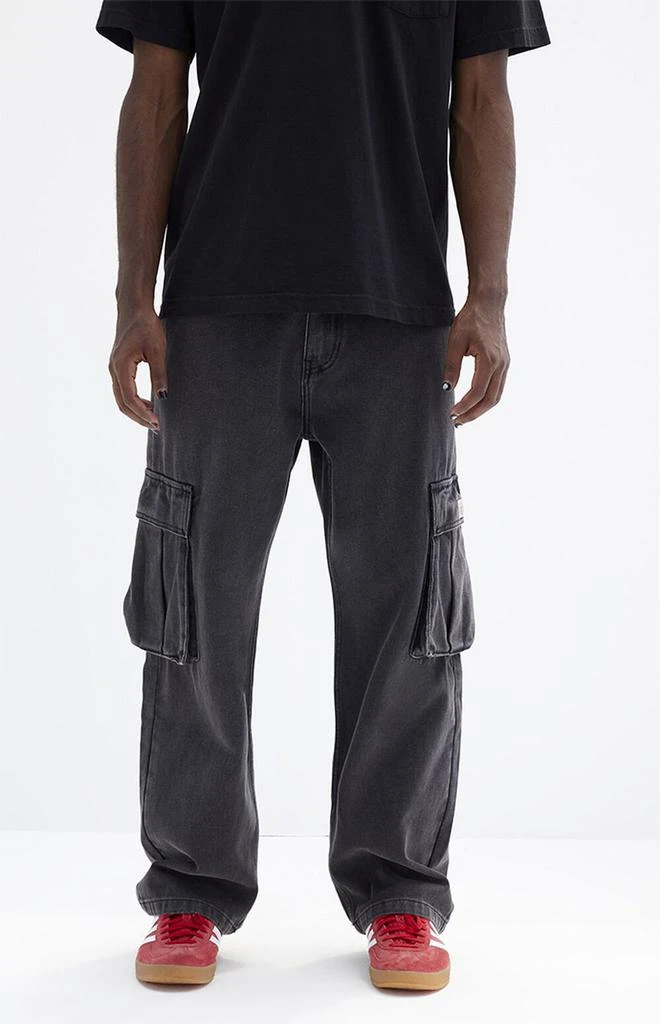 PacSun Black Wash Baggy Cargo Jeans 3
