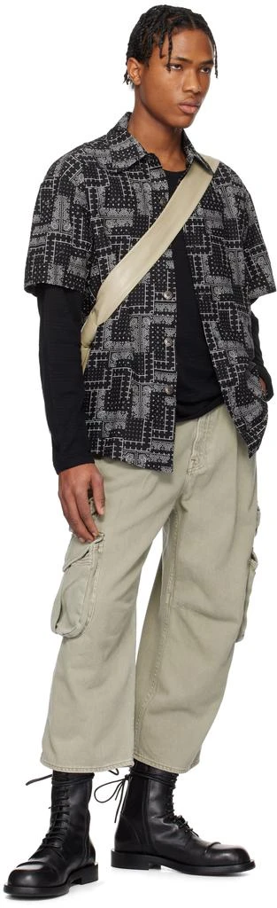 Greg Lauren Black Short Sleeve Shirt 4