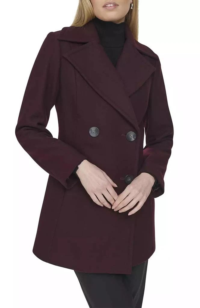 Cole Haan Women's Fine Wool Twill Double Breasted Peacoat 2
