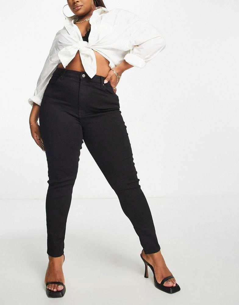 ASOS ASOS DESIGN Curve skinny jeans in black 1