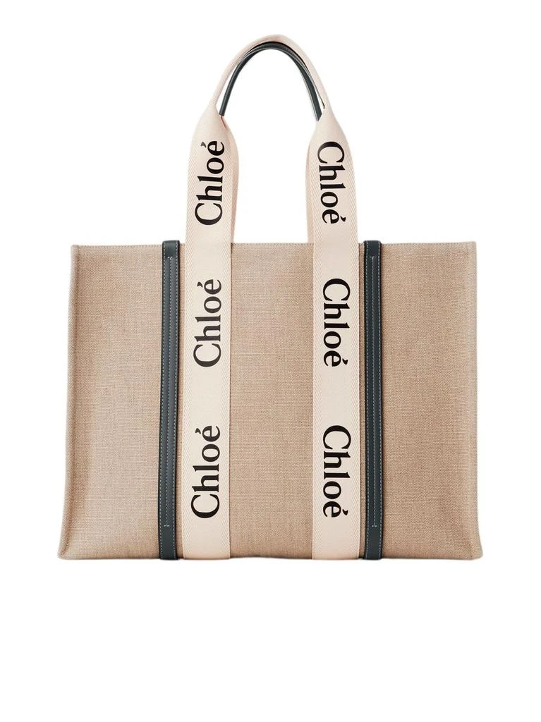 Chloé WOODY LARGE CANVAS TOTE 1