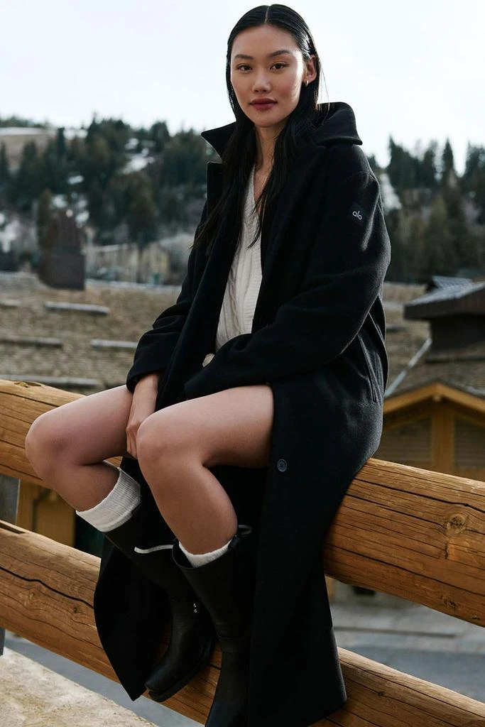 Alo Wool Metro Long Coat - Black 1