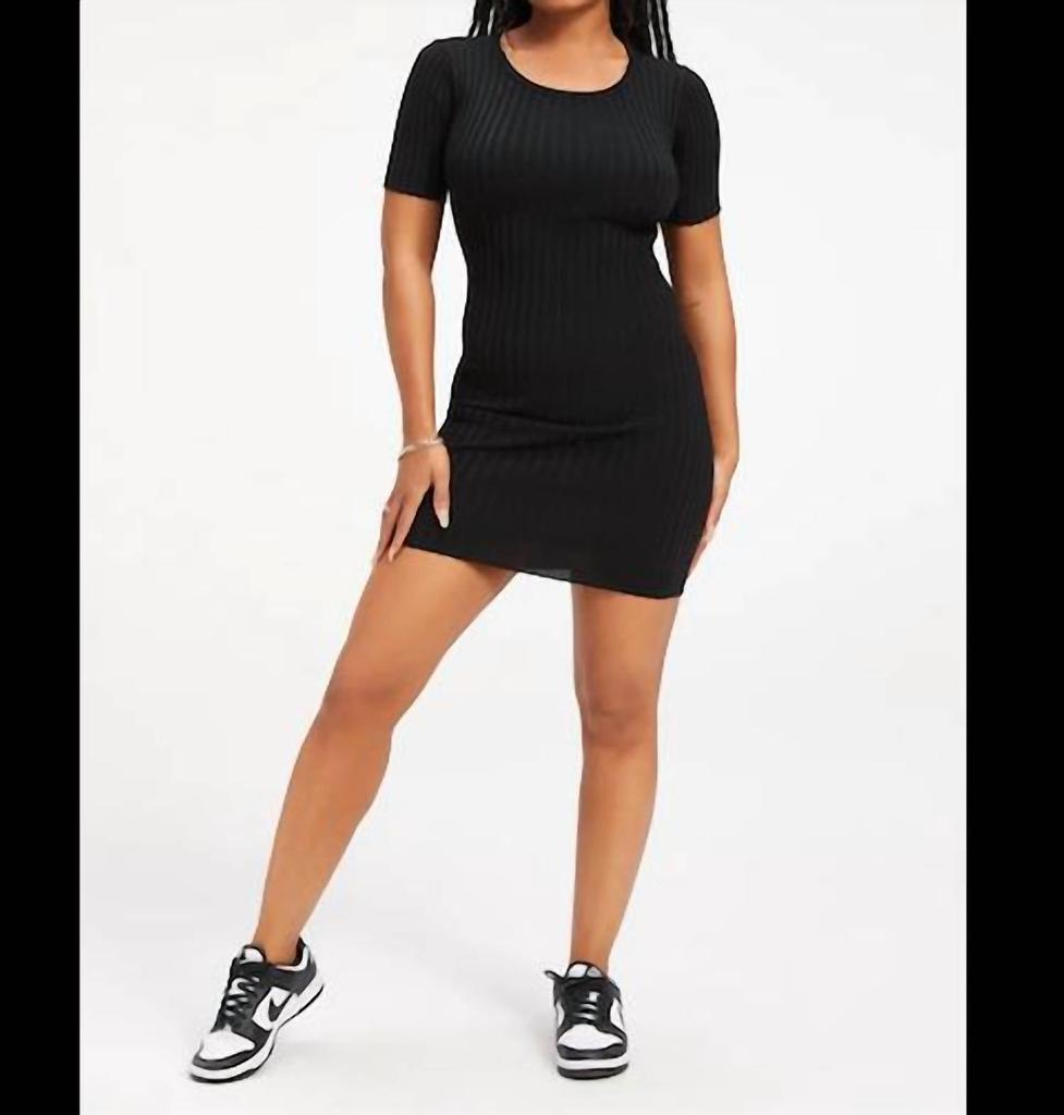Good American Good American - Rib Open Back Mini Dress