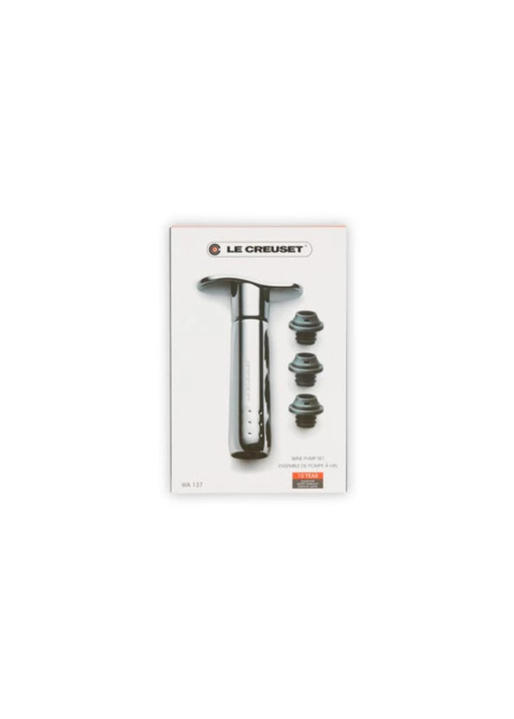 Le Creuset Wine accessories wa-137 metal wine pump and 3 stoppers 6