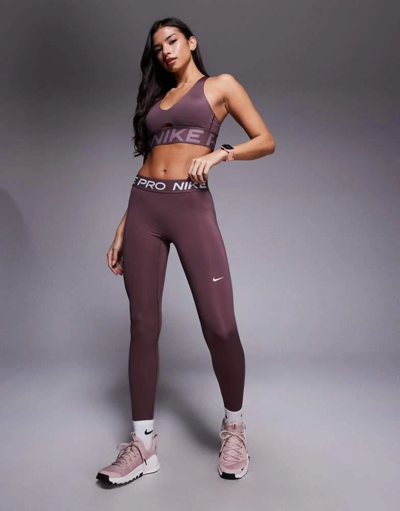 NIKE Nike Pro Training Dri-FIT 365 mid rise legging in dark purple