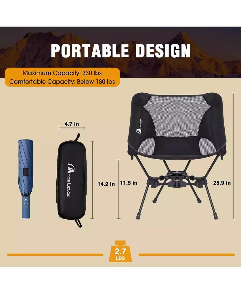 Piscifun Portable Camping Chair Backpacking Chair - The 4th Generation Ultralight Folding Chair -Lightweight Foldable Chairs for Hiking Beach