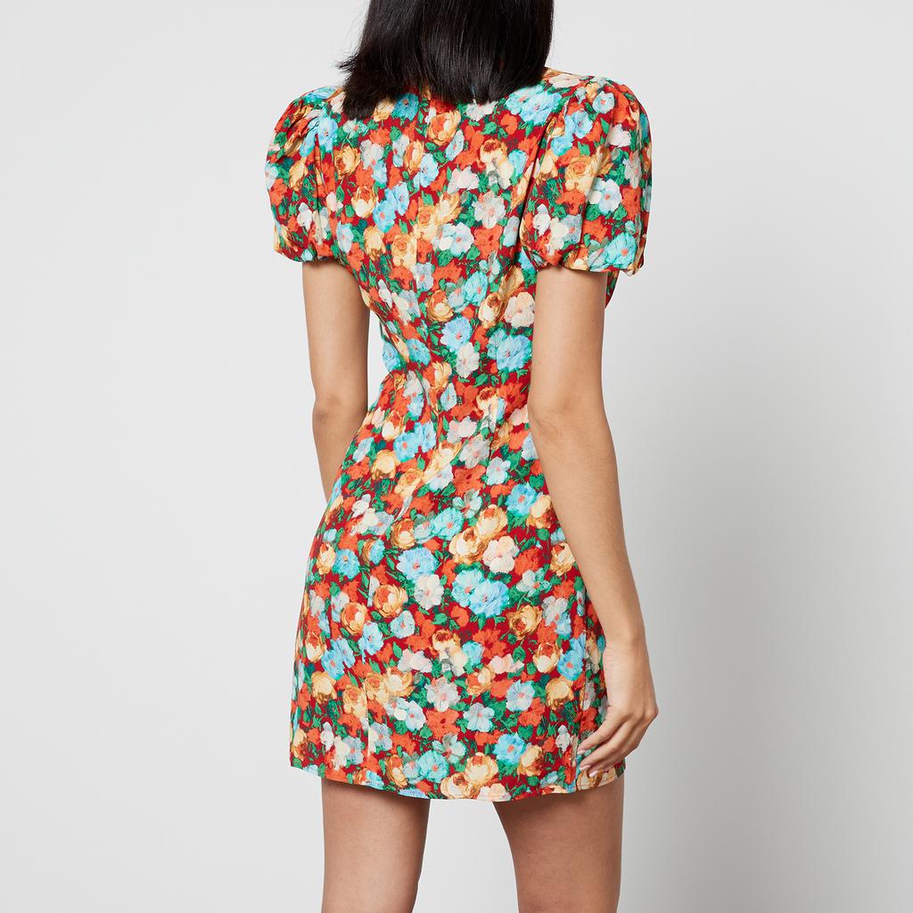 Kitri Philippa Floral-Print Crepe Mini Dress