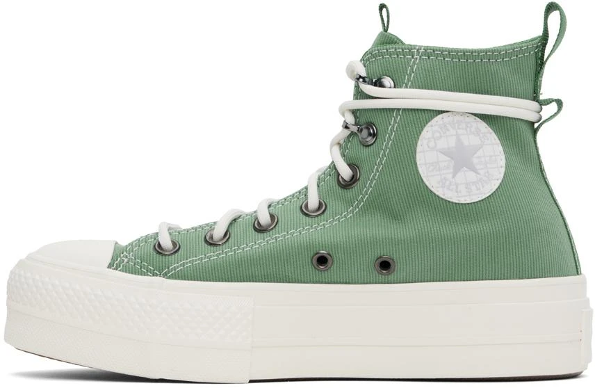 Converse Green Chuck Taylor All Star Lift Platform Utility Sneakers 3