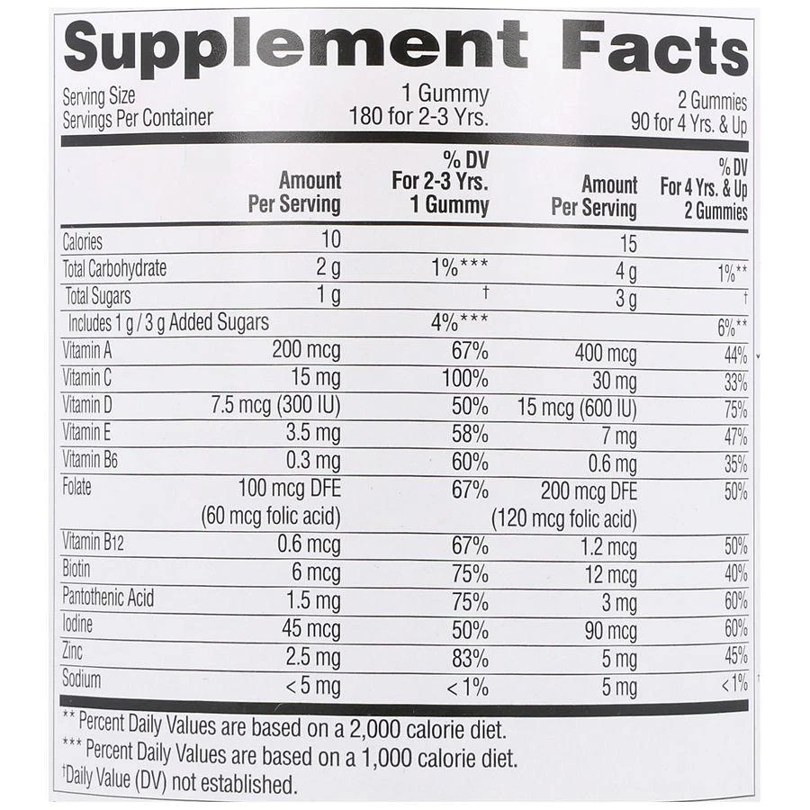 Walgreens Children's Complete Multivitamin Gummies Natural Cherry, Orange & Raspberry 5
