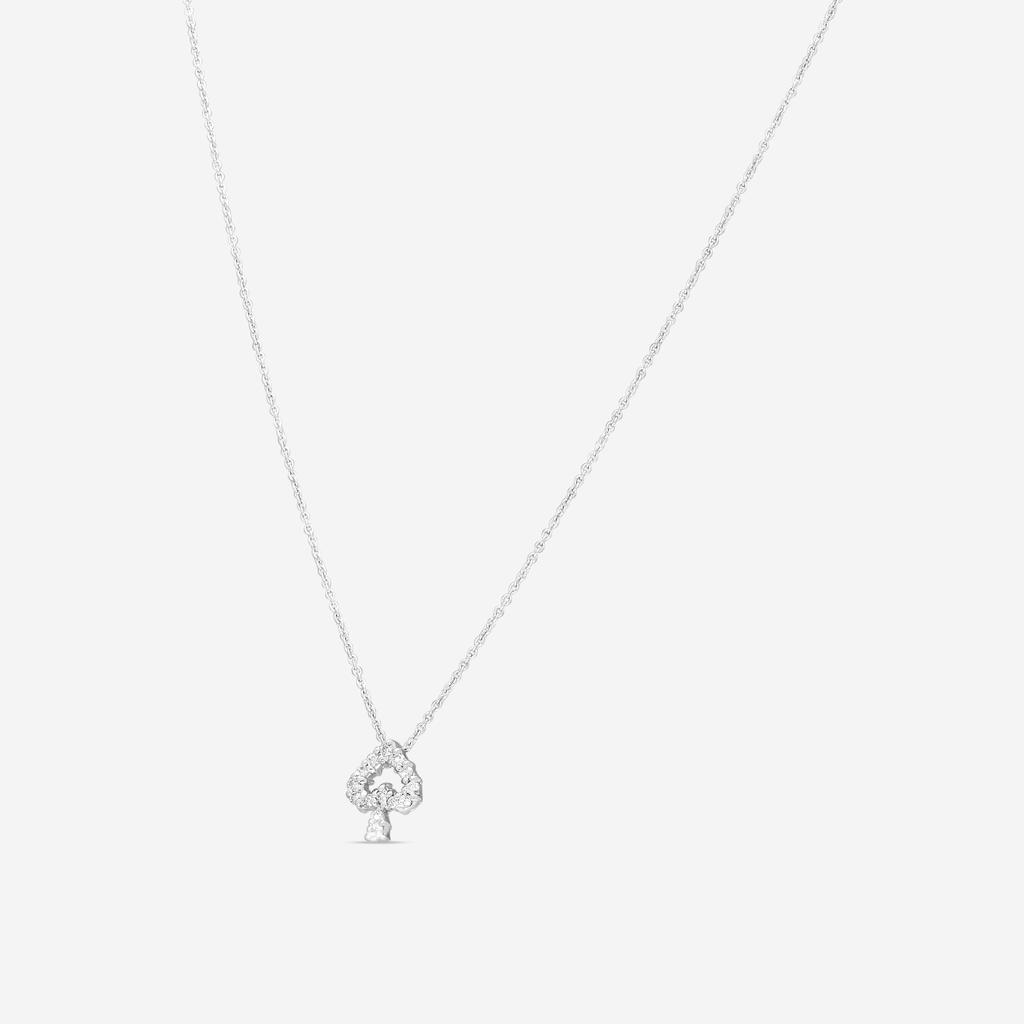 Roberto Coin Roberto Coin 18K White Gold Diamond Pendant Necklace 001589AWCHX0
