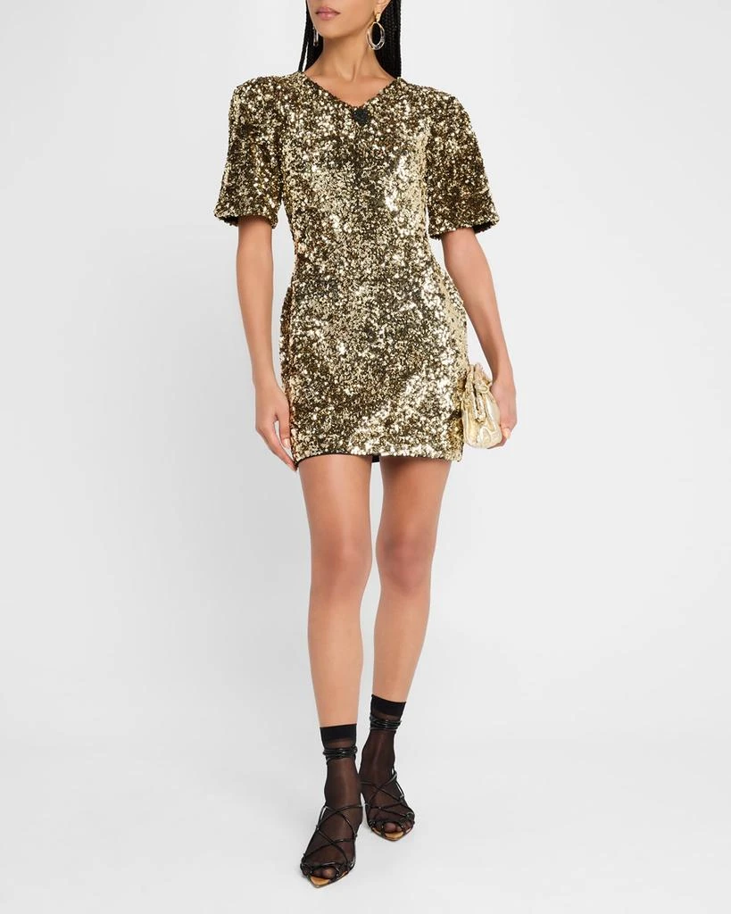 white christmas dresses MARC BY MARC JACOBS Women's Short Sleeve Crepe Dress Embellishment Bla main image 1
