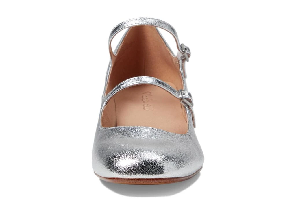 Madewell The Nettie Heeled Mary Jane in Metallic Leather 2