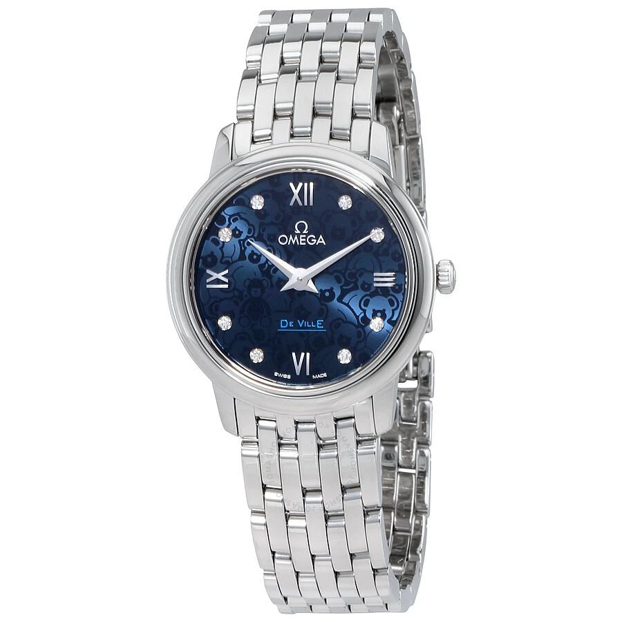 Omega De Ville Blue Dial Diamond Ladies Watch 424.10.27.60.53.003 1