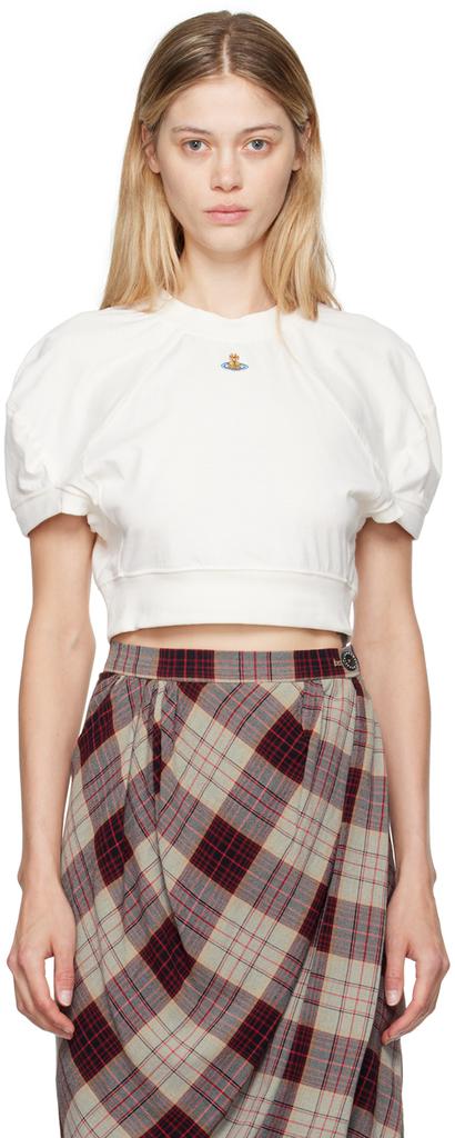 Vivienne Westwood Women's' Cropped Football T-Shirt in White