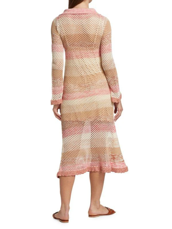 Hannah Artwear Caroline Striped Crocheted Sweaterdress 2