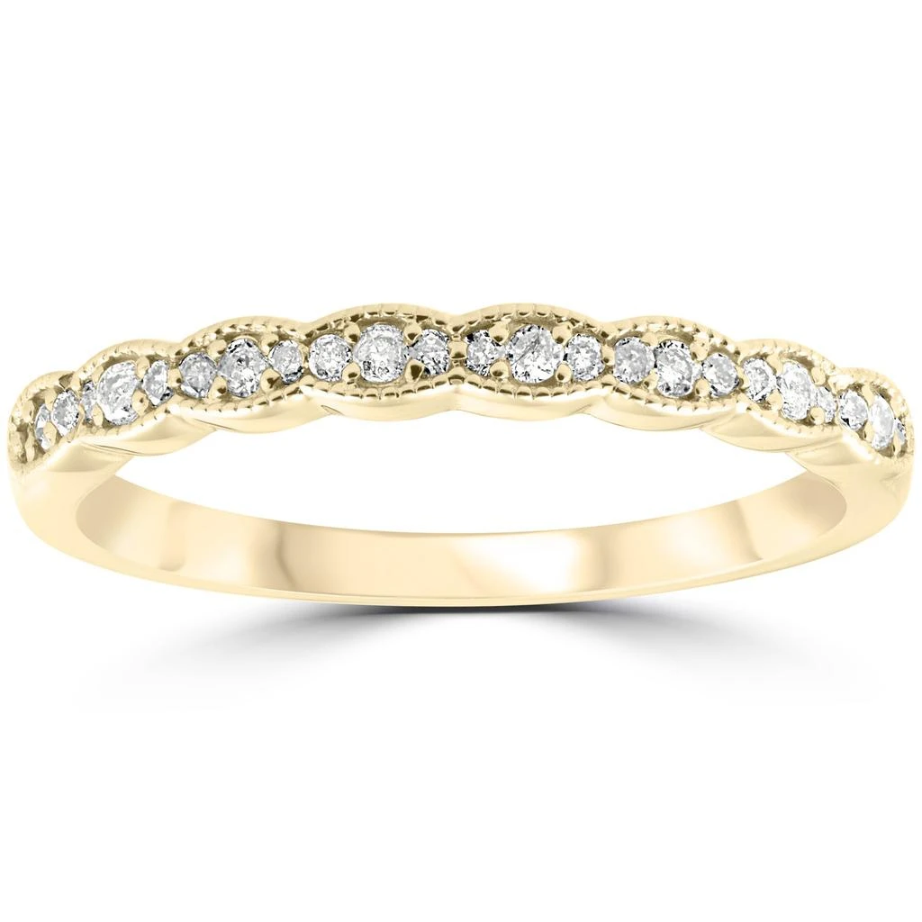 Pompeii3 1/4 cttw Diamond Stackable Womens Wedding Ring 14k Yellow Gold 1