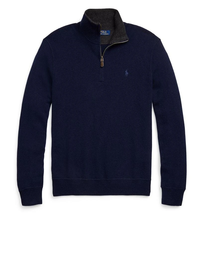 Ralph Lauren Cashmere Regular Fit Quarter Zip Mock Neck Sweater - Exclusive 6