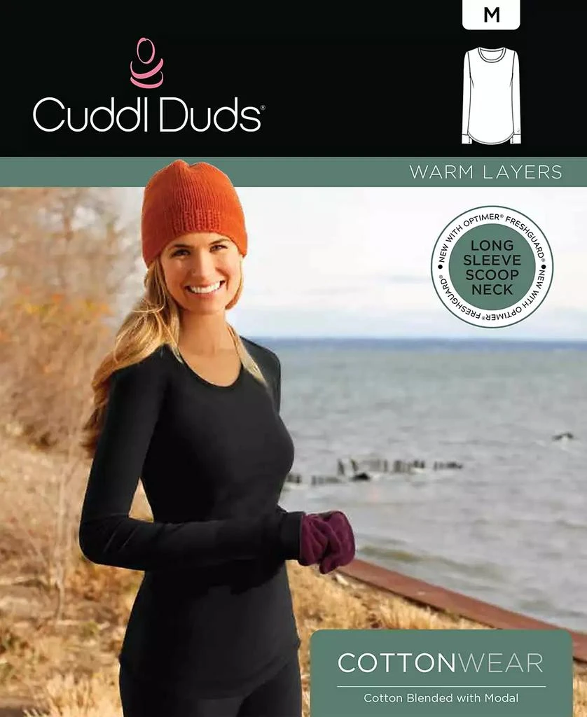 Cuddl Duds Women's Cottonwear Long-Sleeve Thumbhole Top 7
