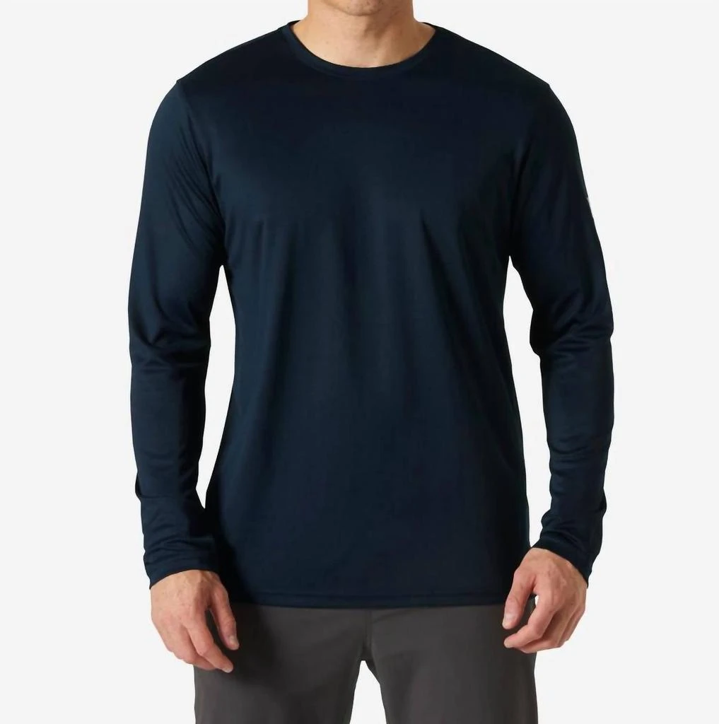 Helly Hansen Men
s Tech Crew Long Sleeve Tee In Navy