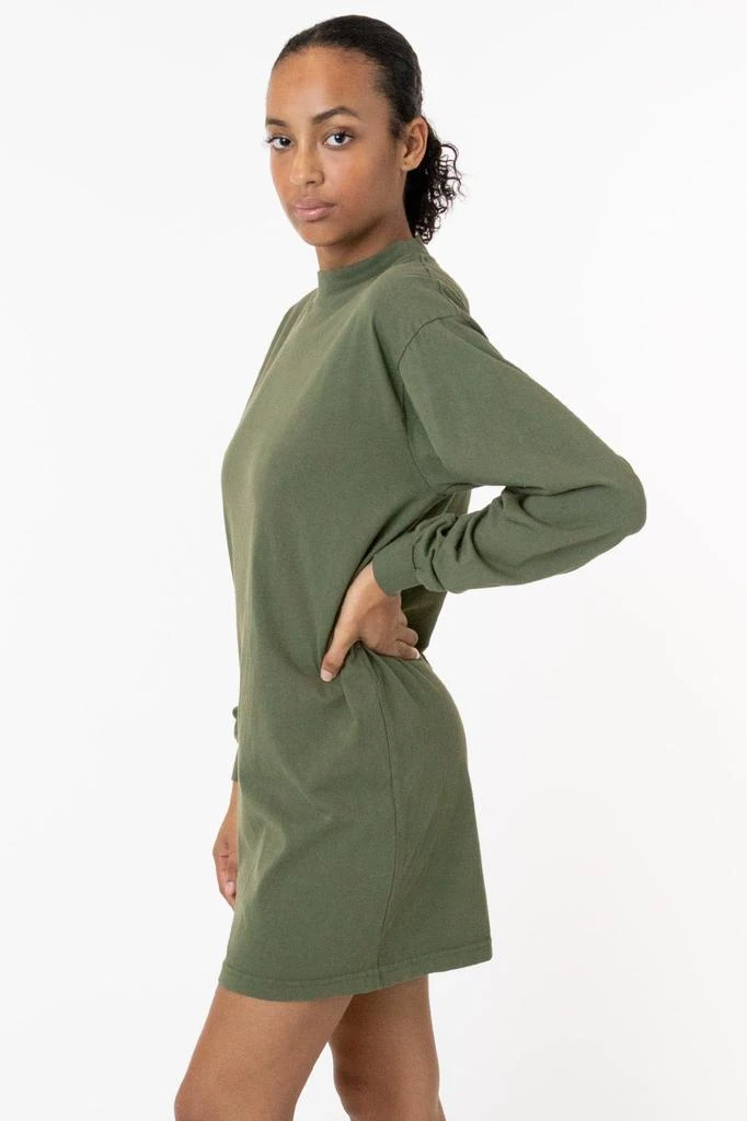 Los Angeles Apparel 1837GD - Long Sleeve Garment Dye Mockneck Dress 13