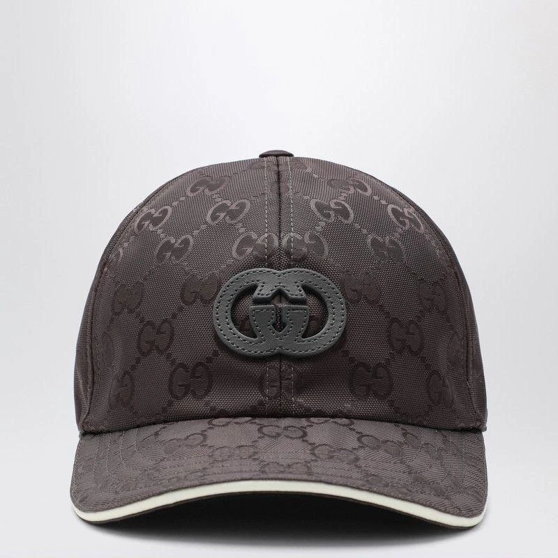Gucci BASEBALL CAP GREY IN NYLON GG 1