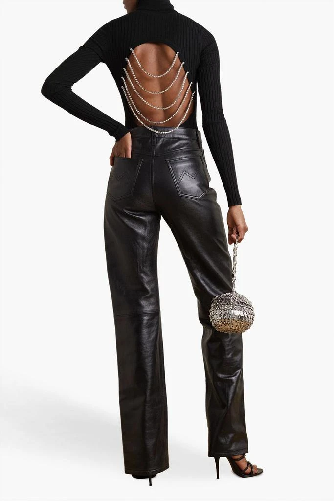 DODO BAR OR Lewis crystal-embellished cutout ribbed-knit bodysuit 3