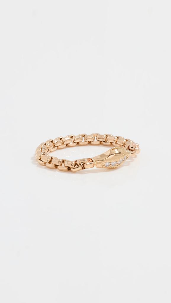 Zoe Chicco 14k Gold Snake Medium Box Chain Soft Ring