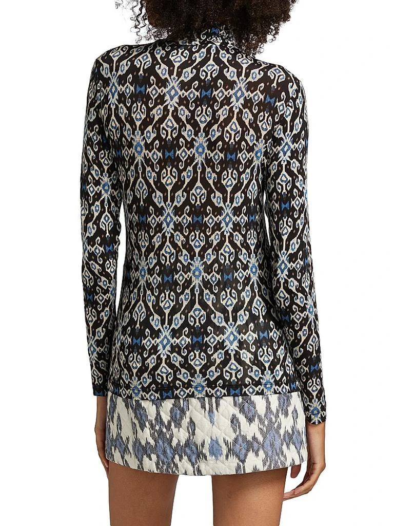 Ulla Johnson Aurelia Abstract Print Turtleneck Top 5