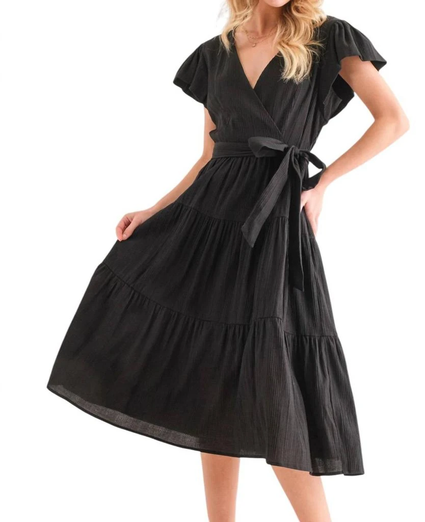 knee length dresses for ladies Faith Cross Back Strap Midi Dress