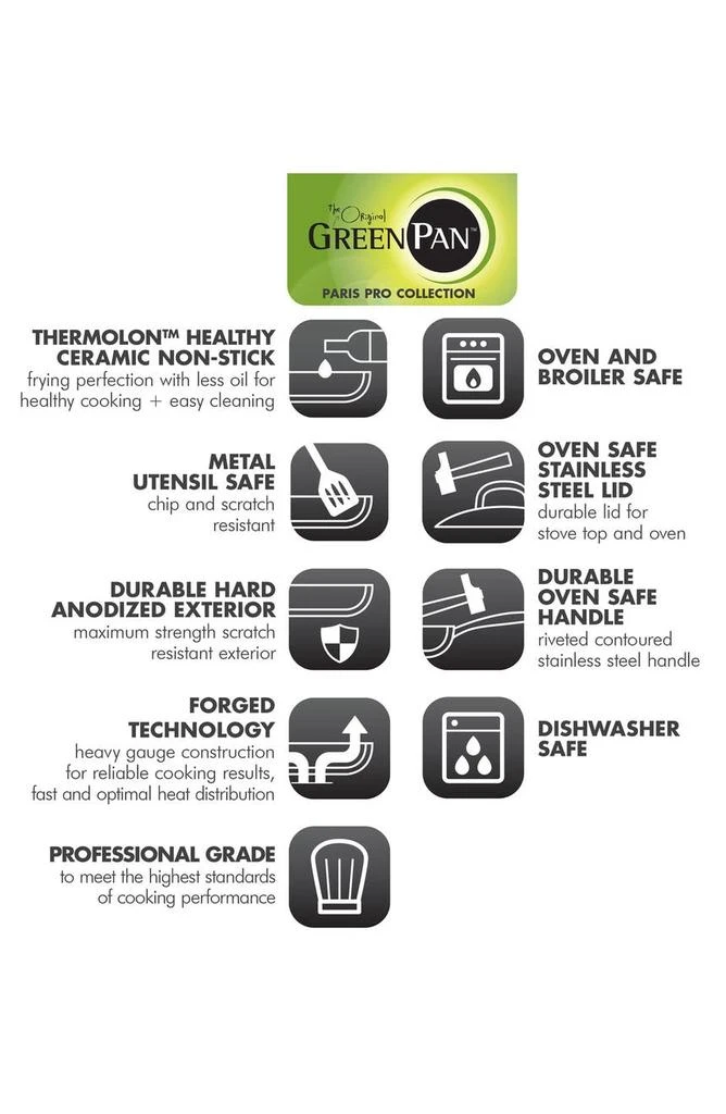 Greenpan Paris 10-Inch Anodized Aluminum Ceramic Nonstick Frying Pan 4