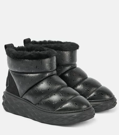 Jimmy Choo Xan shearling-lined leather snow boots 1