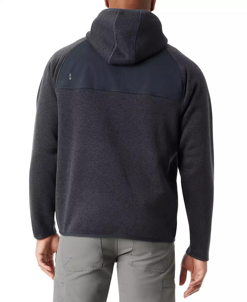 BASS OUTDOOR Men's Regular-Fit Mixed-Media 1/4-Snap Hoodie