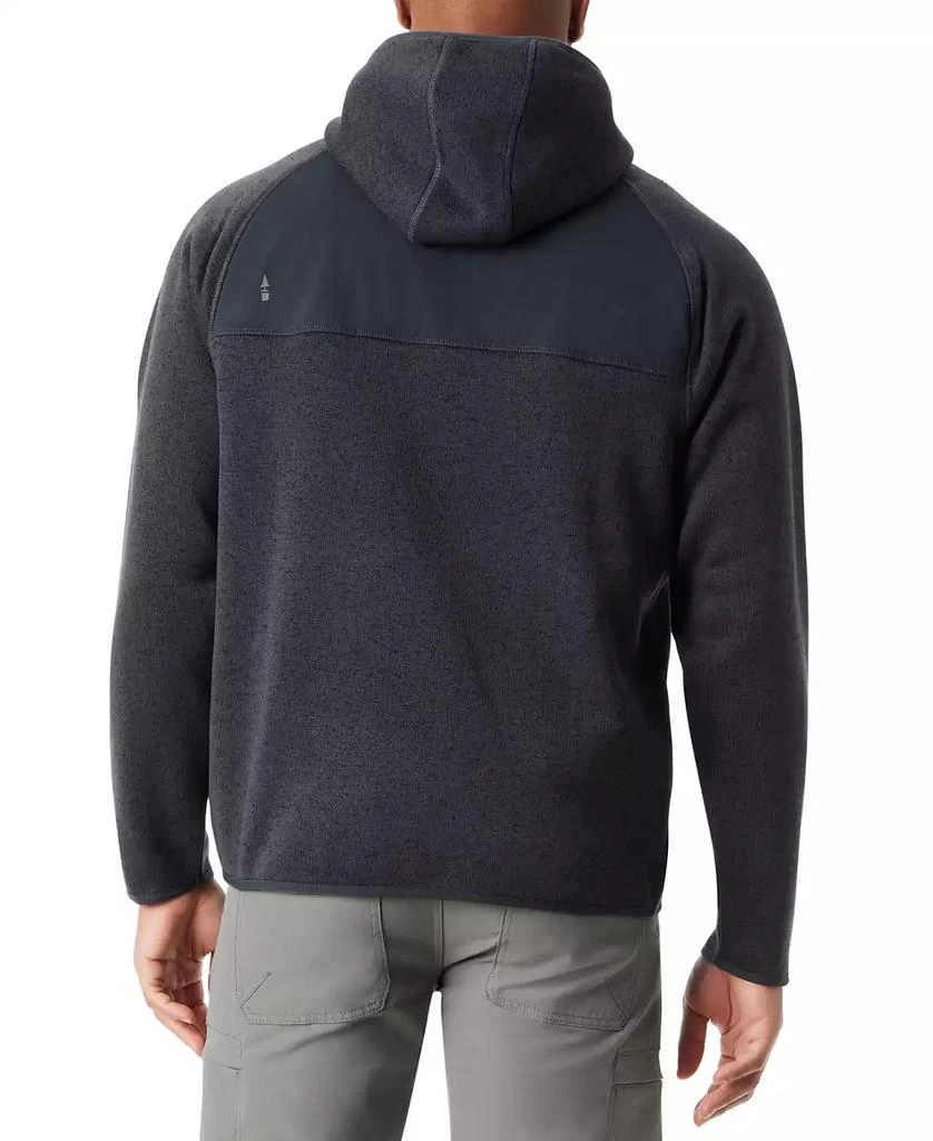 BASS OUTDOOR Men's Regular-Fit Mixed-Media 1/4-Snap Hoodie 2