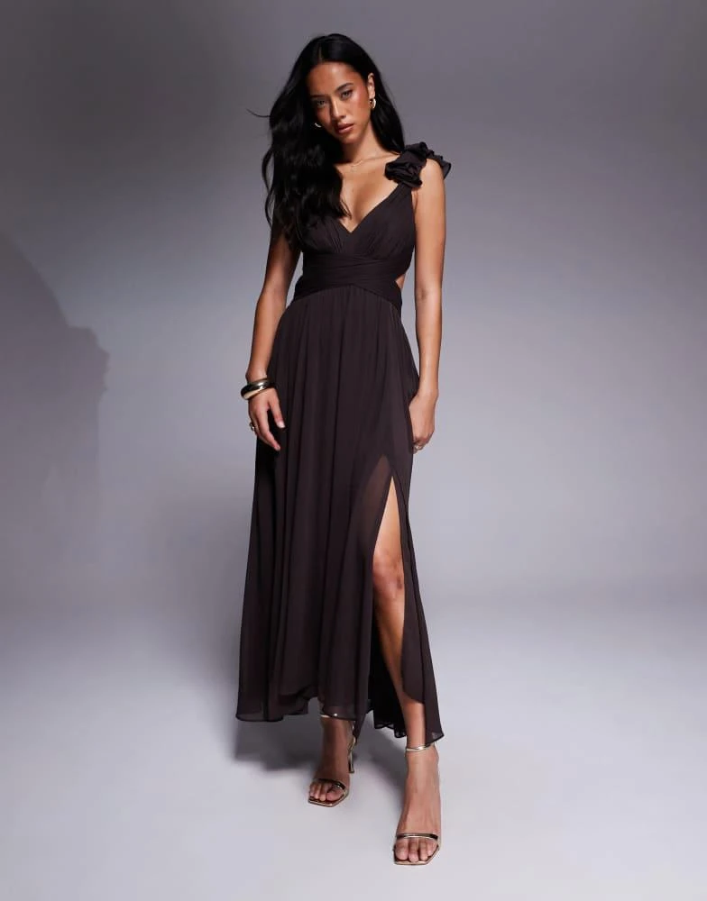 midaxi evening dress Shop the Purple Martine Midaxi Evening Dress with Scarf