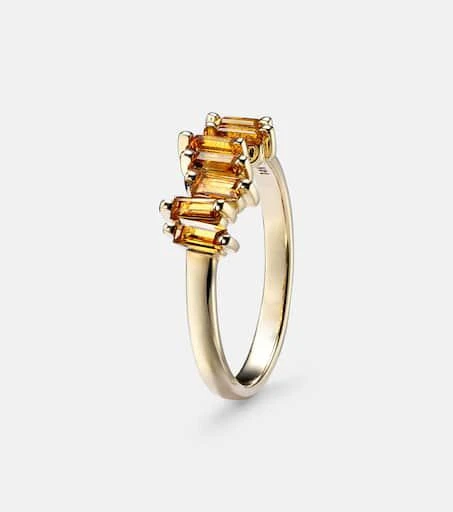 Suzanne Kalan 14kt gold ring with citrine quartz 4