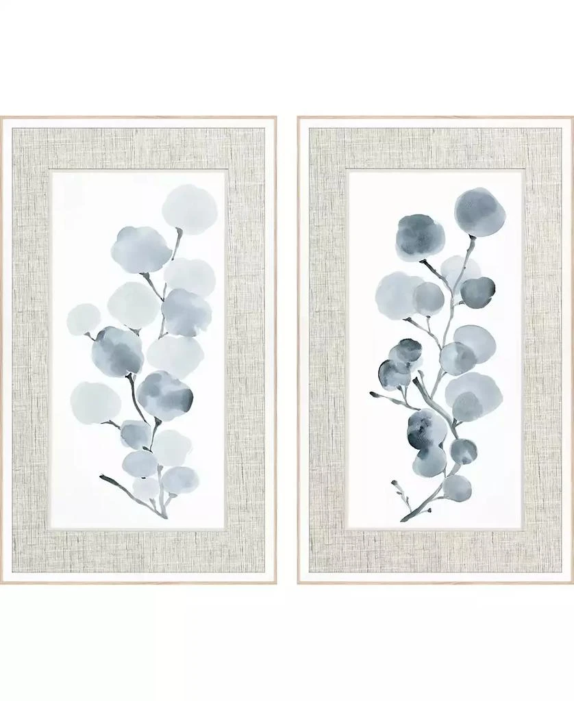Paragon Picture Gallery Gray Botanical Framed Art, Set of 2 1