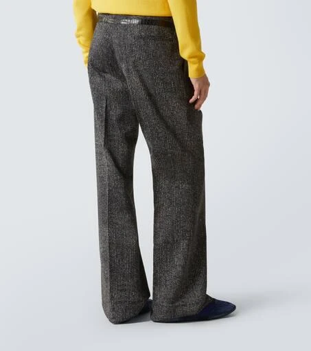Prada Checked cotton gabardine wide-leg pants 4