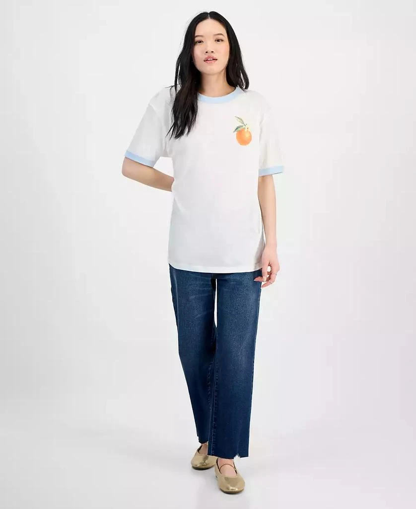 Rebellious One Juniors' Orange Graphic Short-Sleeve T-Shirt 2