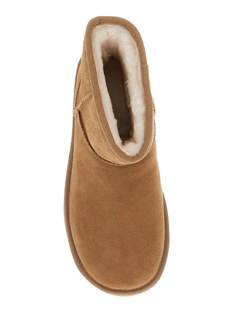 UGG 'Classic Mini Platform' Beige Ankle Boots With Platform In Suede Woman 4