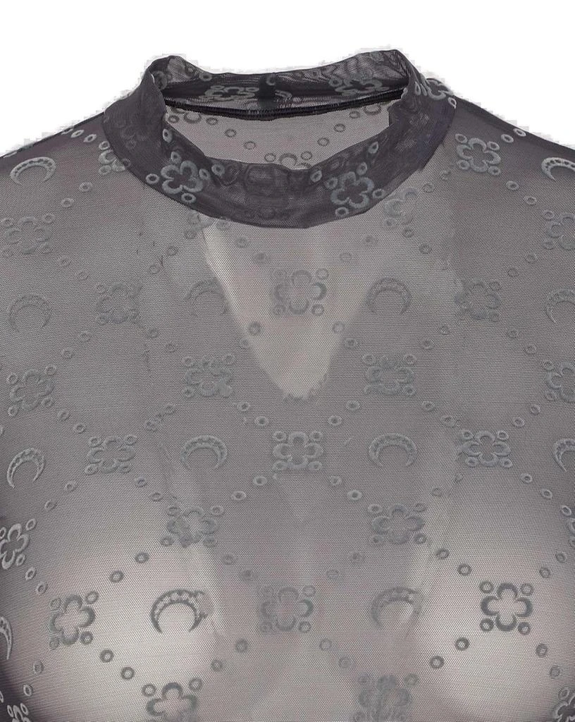 MARINE SERRE Marine Serre Second Skin Semi-Sheer Top 4