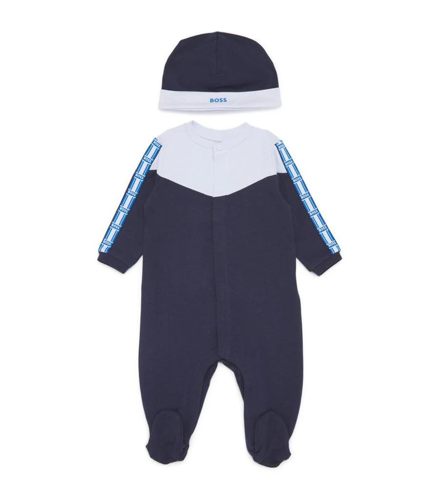 Hugo Boss Cotton All-In-One and Hat Set (1-18 Months) 1