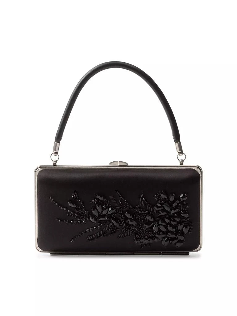 Prada Embroidered Satin Clutch 1
