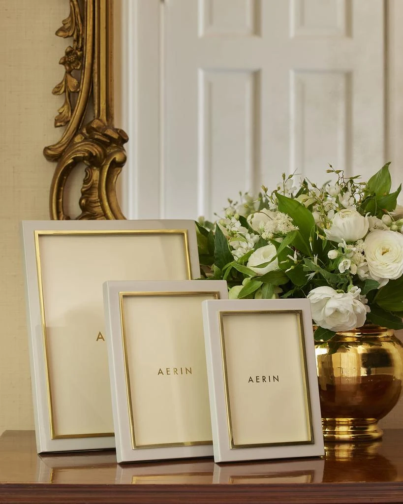 AERIN Varda Lacquer Photo Frame, French Blue - 4x6 4
