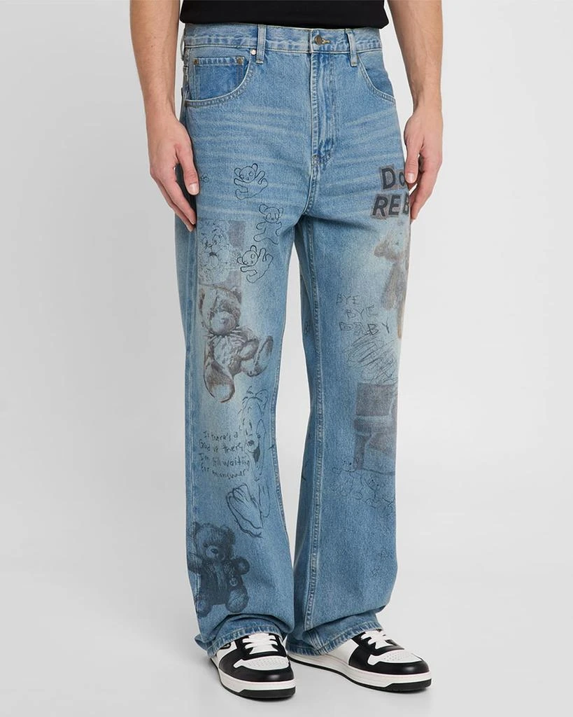 DOMREBEL Men's Hops Bootcut Jeans 4