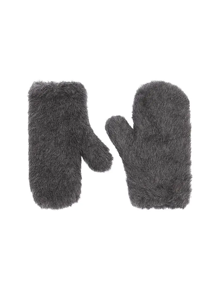 Max Mara Mittens in Wool and Alpaca Teddy Fabric