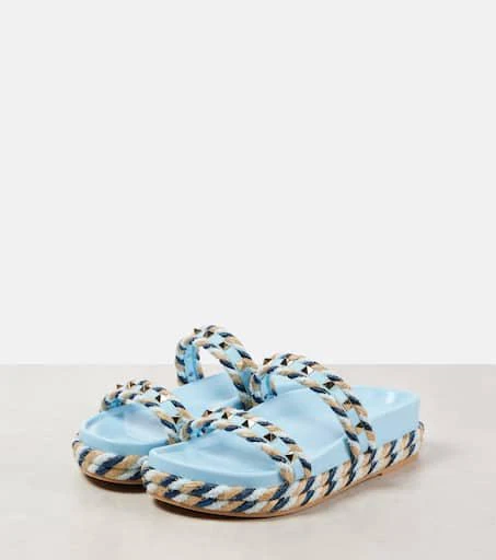 Valentino Rockstud Torchon leather sandals 4