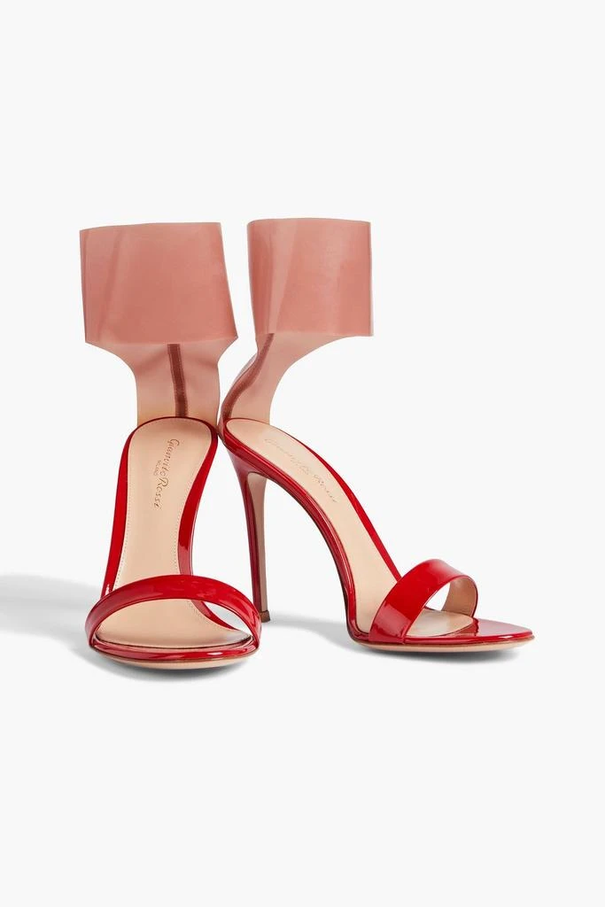 Gianvito Rossi Two-tone patent-leather and rubber sandals 2