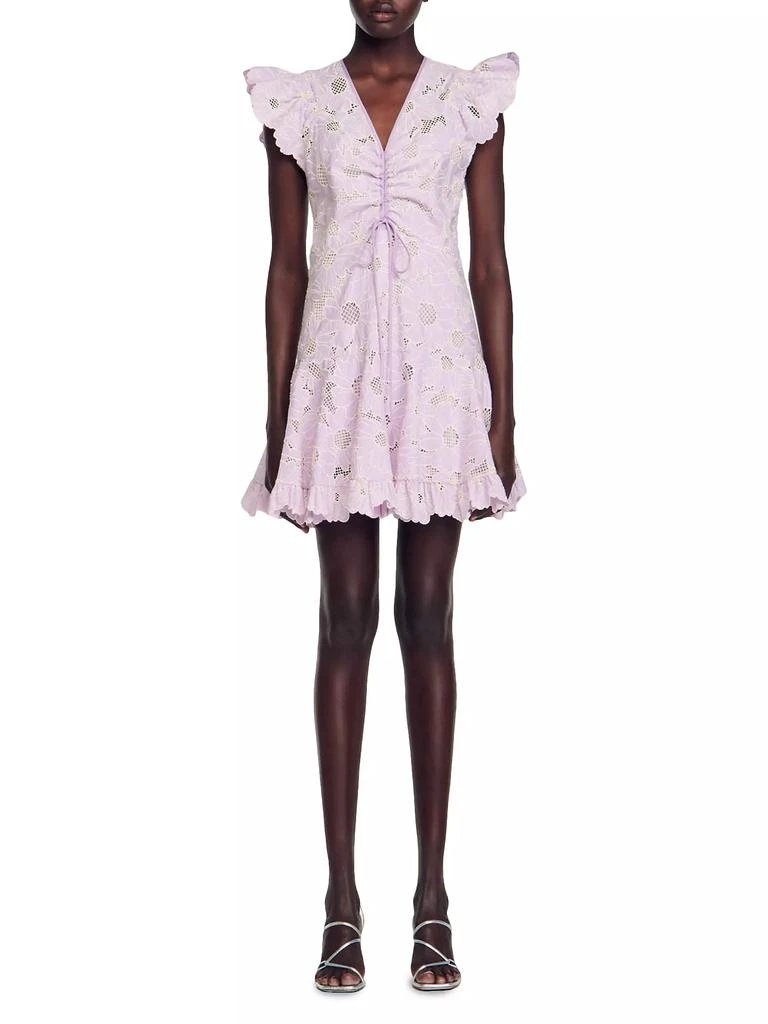 Sandro Daisy Guipure Short Dress 2